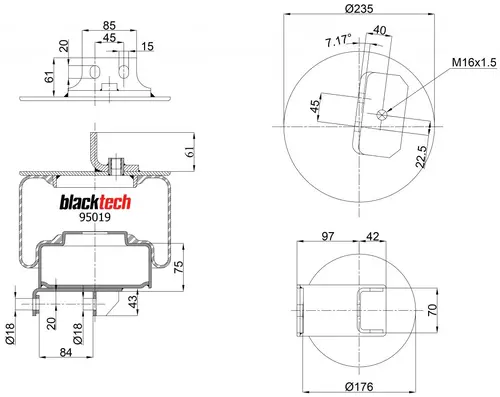Air Spring RML95019C1 BLACKTECH