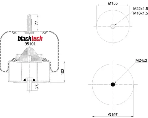 Air Spring RML95101C BLACKTECH