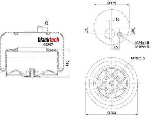 Air Spring RML95297C23 BLACKTECH