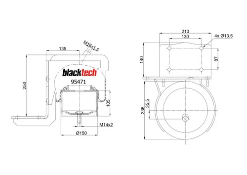 Air Spring RML95471C BLACKTECH
