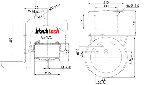 Air Spring RML95471C1 BLACKTECH