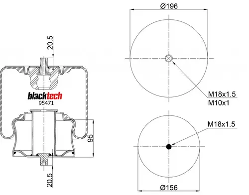 Air Spring RML95471C2 BLACKTECH