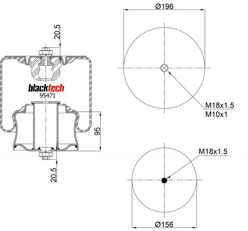 Air Spring RML95471C3 BLACKTECH