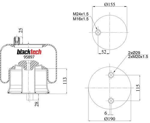 Air Spring RML95897C21 BLACKTECH