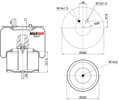 Air Spring RML96037C BLACKTECH