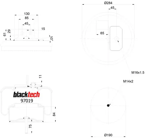 Air Spring RML97019C3 BLACKTECH