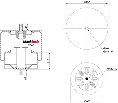 Air Spring RML9772C10 BLACKTECH