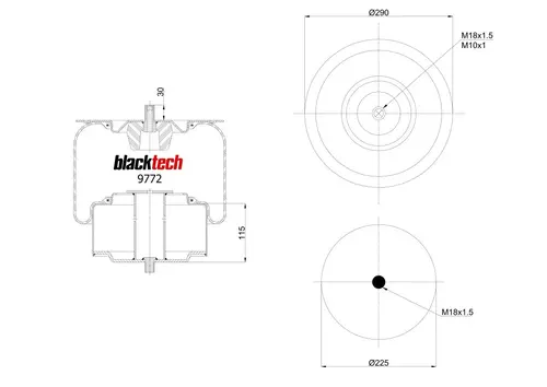 Air Spring RML9772C19 BLACKTECH