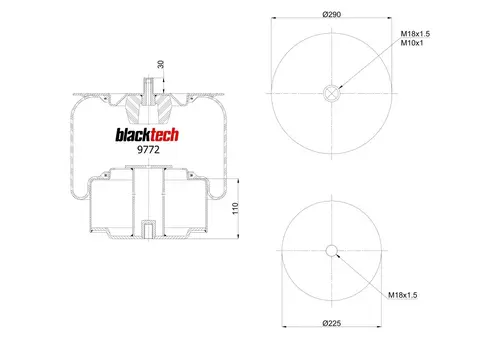 Air Spring RML9772C20 BLACKTECH