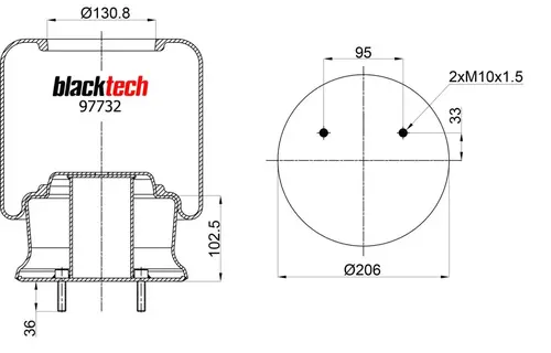 Air Spring RML97732C BLACKTECH