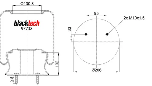 Air Spring RML97732C1 BLACKTECH