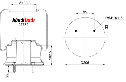 Air Spring RML97732C2 BLACKTECH