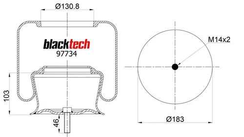 Air Spring RML97734C BLACKTECH
