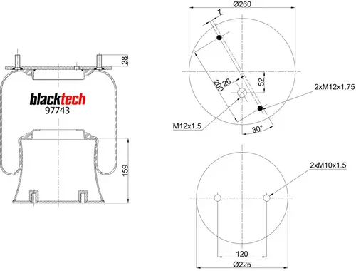 Air Spring RML97743C BLACKTECH