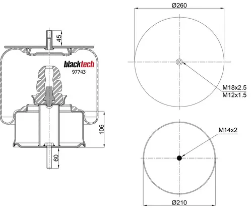 Air Spring RML97743C1 BLACKTECH