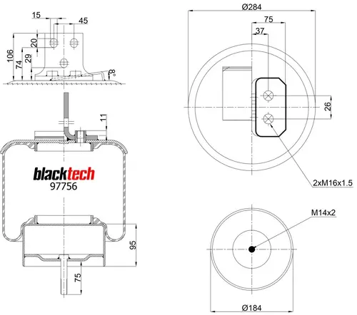 Air Spring RML97756C BLACKTECH