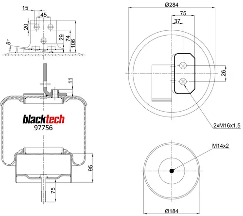 Air Spring RML97756C1 BLACKTECH
