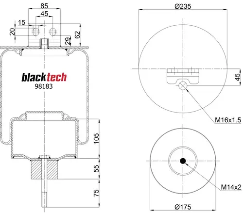 Air Spring RML98183C BLACKTECH