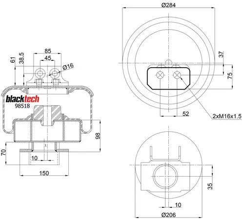 Air Spring RML98518C1 BLACKTECH