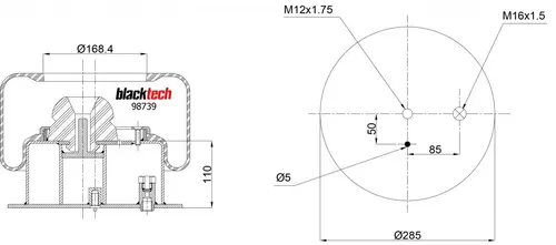 Air Spring RML98739C1 BLACKTECH