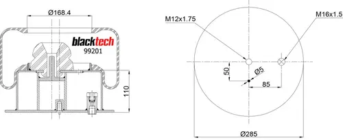 Air Spring RML99201C BLACKTECH