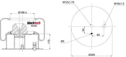 Air Spring RML99206C1 BLACKTECH