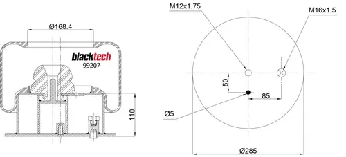 Air Spring RML99207C BLACKTECH