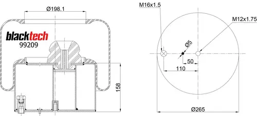 Air Spring RML99209C BLACKTECH