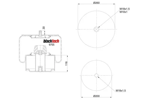 Air Spring RML9755C5 BLACKTECH