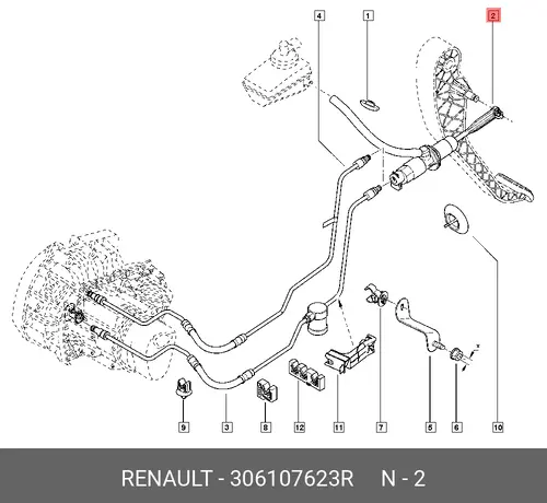 Цилиндр сцепления RENAULT 306107623R