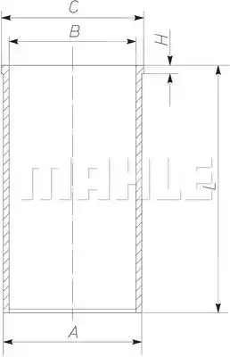 ГИЛЬЗА ЦИЛИНДРА 002 WV 04 00 MAHLE