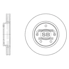 Диск тормозной передний, SANGSIN BRAKE, Hi-Q, SD1040
