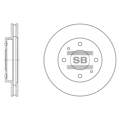 Тормозной диск SANGSIN SD4302