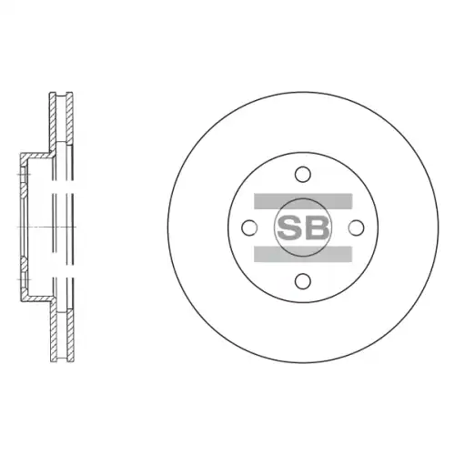 Тормозной диск SANGSIN SD4008