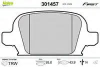 Тормозные колодки дисковые VALEO 301457