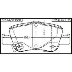 Тормозные колодки дисковые FEBEST 0101-ADE150R