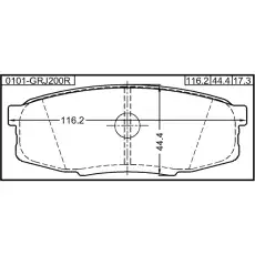 Тормозные колодки дисковые FEBEST 0101-GRJ200R