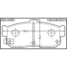Тормозные колодки дисковые FEBEST 0201-A33R