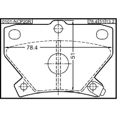 Тормозные колодки дисковые FEBEST 0101-NCP20R