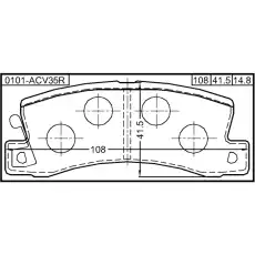 Тормозные колодки дисковые FEBEST 0101-ACV35R