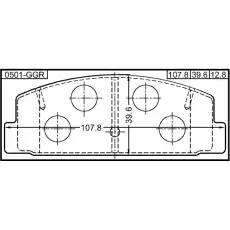 Тормозные колодки дисковые FEBEST 0501GGR
