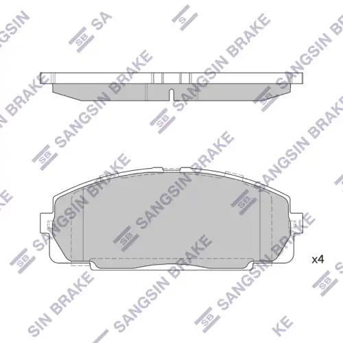 Тормозные колодки дисковые передняя ось SANGSIN SP2077