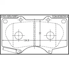 Тормозные колодки дисковые FEBEST 0101-GRJ120F