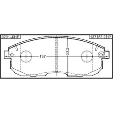 Тормозные колодки дисковые FEBEST 0201-J31F