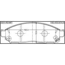 Тормозные колодки дисковые FEBEST 0201-R51MF