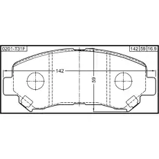Тормозные колодки дисковые FEBEST 0201-T31F