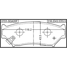 Тормозные колодки дисковые FEBEST 0701-SQ420F