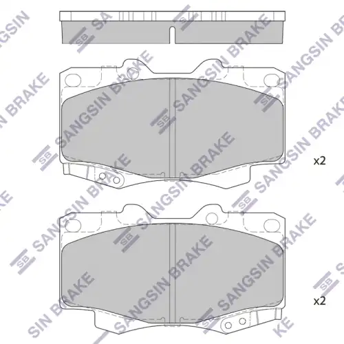 Тормозные колодки дисковые передняя ось SANGSIN SP1375