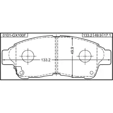 Тормозные колодки дисковые FEBEST 0101-GX100F