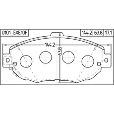 Тормозные колодки дисковые FEBEST 0101-GXE10F